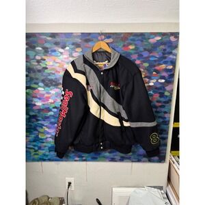 Vintage wool Chevrolet Racing Jacket SealMaster Mens Size L Jeff Hamilton